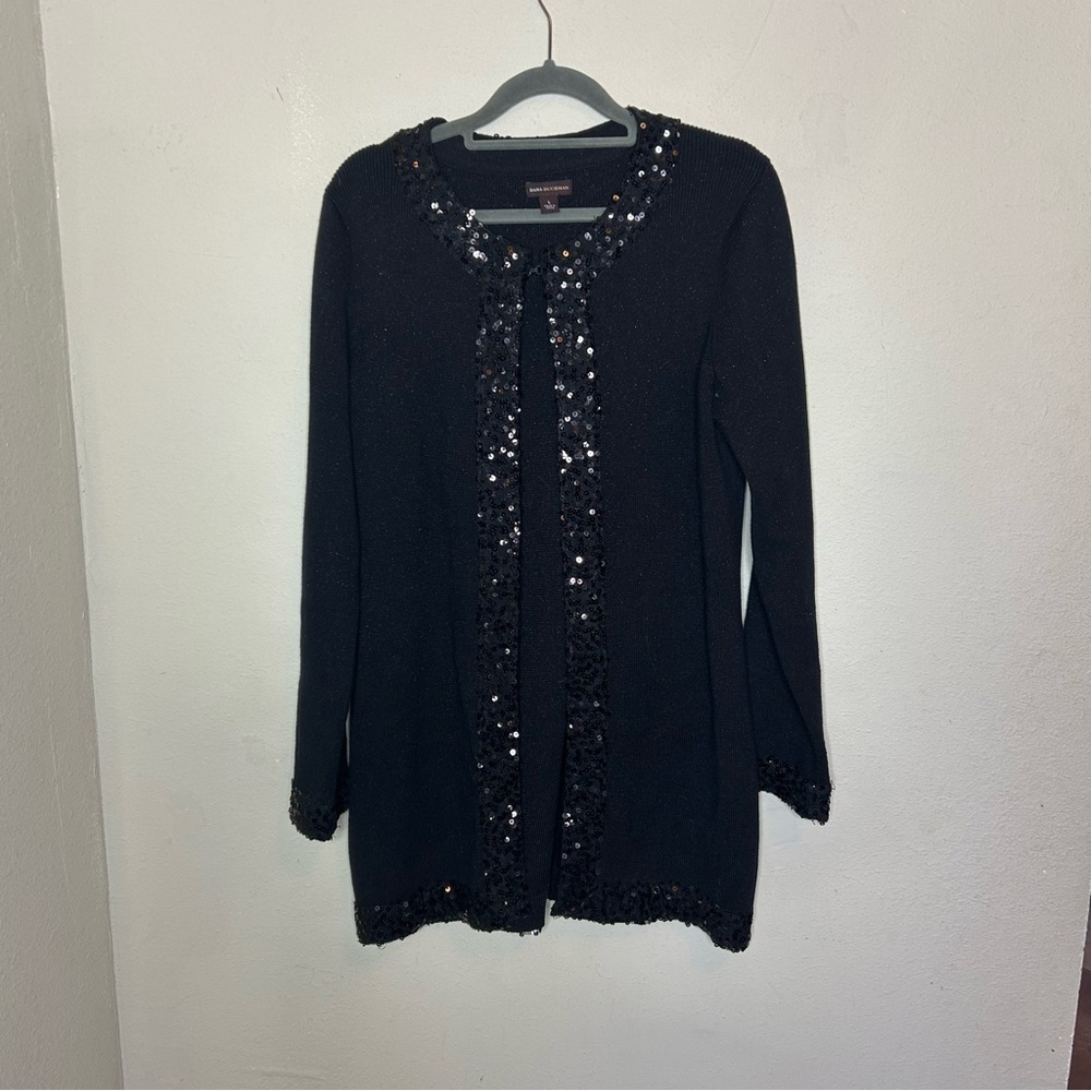 Dana Buchman Sequin Embellished Cardigan - Picture 1 of 6